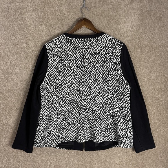 Talbots Jacket Womens 14W Zip Front Textured‎ Knit Pockets Classic Knitwear - Picture 8 of 9